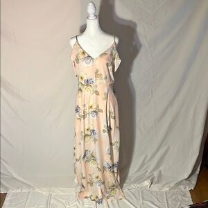 Floral Maxi Dress in Pastel Pink